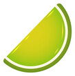 Lime marmalade slice. Cartoon fruit sweet icon