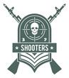 Shooters emblem. Military sign. Vintage army symbol