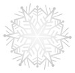 Winter card snowlake. Ice decoration geometric element