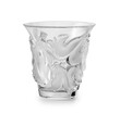 Embossed Crystal Glass Vase with Floral Motif - Isolated on White Background, Clipping Path Included