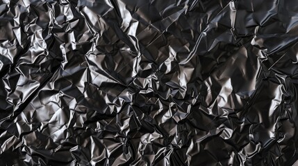 Poster - Close up shot of a piece of tin foil, ideal for various design projects