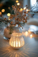 Poster - A glass vase filled with flowers on a table, suitable for various occasions