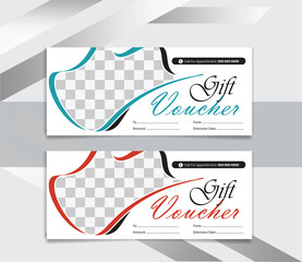 Creative and modern a gift vouchers templates design