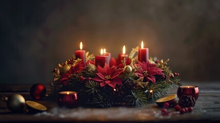 Poster - A bunch of candles on a table, perfect for home decor projects