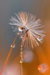 Poster - Close up of a plant with water droplets, suitable for nature concepts