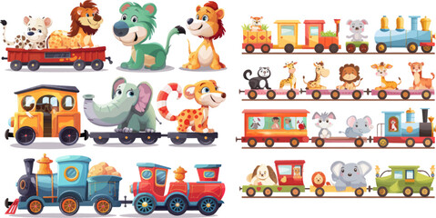  Cartoon animals travel
