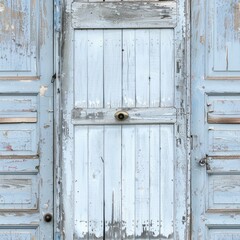 Poster - A rustic door with worn paint, great for vintage themes