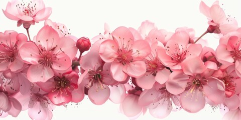 Poster - Close up shot of pink flowers, perfect for floral backgrounds