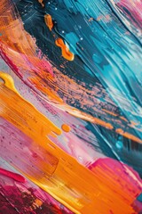 Poster - Close up of a vibrant painting, suitable for artistic projects