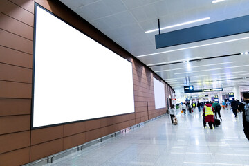 Wall Mural - Blank billboard at the airport