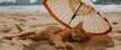 Sandy whiskers and sleepy stretches under the beach umbrella, Summer Background