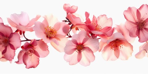 Poster - Close up of a bunch of pink flowers, perfect for nature backgrounds