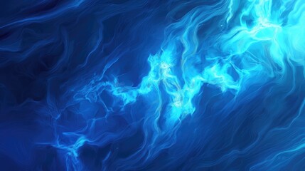 Poster - Abstract artistic digital shades of blue smoky glowing background