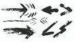 Four sketchy Doodle Arrows Direction pointers Shapes a