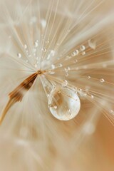 Aufkleber - Close up of a dandelion covered in water droplets, perfect for nature-themed designs