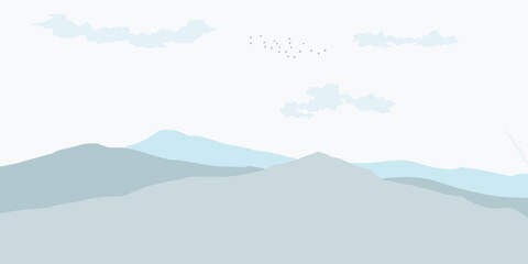 Poster - mountain background architectural section nature concept