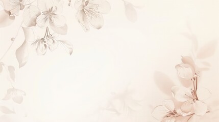 a gentle composition of delicate floral patterns on a warm, creamy backdrop, ideal for sophisticated