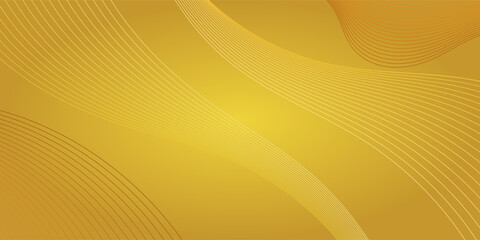 Poster - abstract wavy lines for background, backdrops, wallpaper - gold