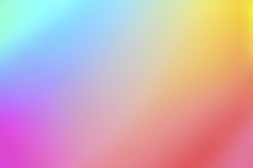 Wall Mural - Colorful gradient. Vector. Holographic neon trendy background. Blurred rainbow colored gradient.