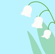 Lily of the valley flower illustration on colorful background 
