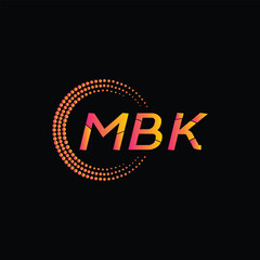 Wall Mural - MBK Letter Initial Logo Design Template Vector Illustration