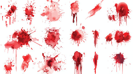Fototapeta realistic vector various bloody wounds surgical stitch