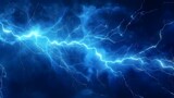 Fototapeta  - Blue lightning plasma and electrical background enhanced