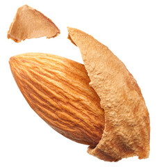 Wall Mural - Almonds with shell isolated