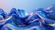 Surreal Blue and Purple Silk Waves Design