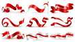 various indonesia flag ribbon collection Vector