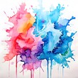 watercolor paintings color background illustration, clashing ai generate.