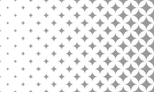Horizontal Halftone With Grey Star Pattern Background. Vector Illustration.