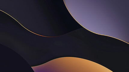 Wall Mural - abstract background with glowing lines in purple, gold and black. 