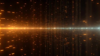 Poster - abstract background with a binary code in the form of a binary code, Abstract digital binary code flowing on a black background, forming a network system