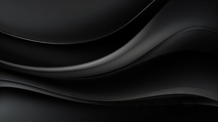 Wall Mural - Dynamic black wave abstract: tech background for business and events
