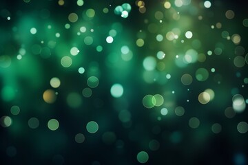 Wall Mural - Green bokeh abstract background. Generative AI