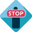 stop signs collection in red and white, traffic sign to notify drivers and provide safe and orderly