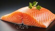 salmon steak with rosemary, spoon with caviar wallpaper texted red caviar in a glass bowl, Red salmon caviar
