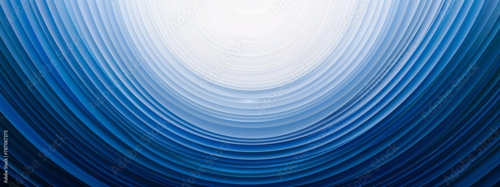 A series of concentric circles in various shades of blue, gradually ...