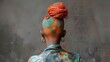 Capture the essence of Rear view Fashion Trends in a dramatic clay sculpture, showcasing intricate details and bold colors of the latest designs