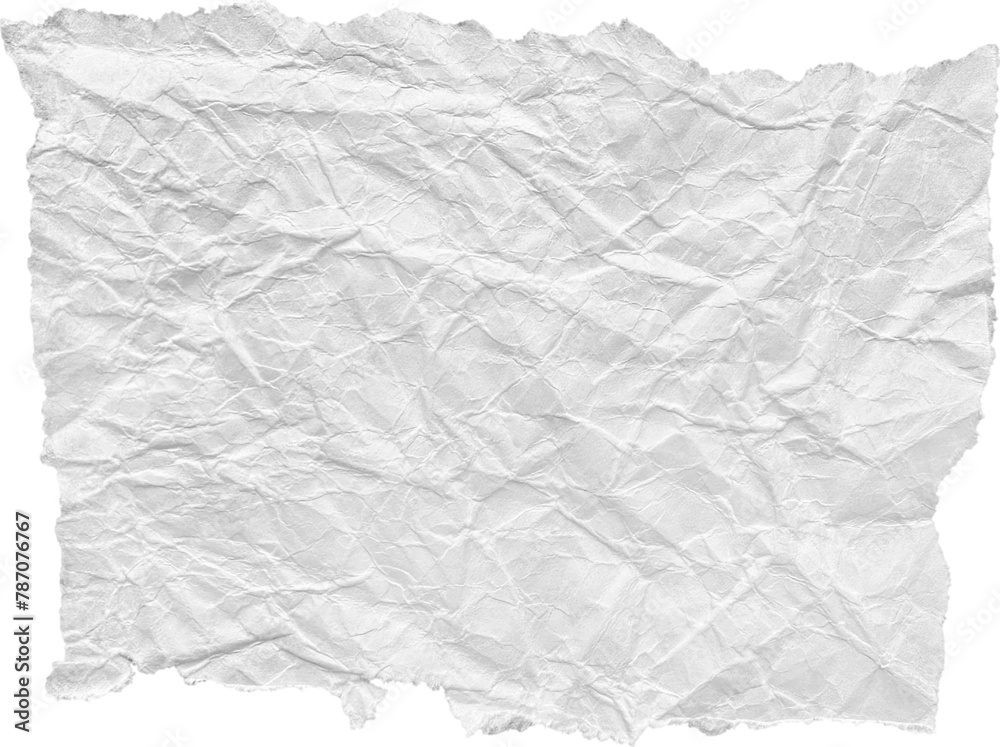 White Ripped Crumpled Paper Piece Stock Photo | Adobe Stock