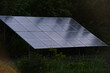 Free standing solar panel in the backyard in the garden
