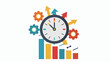 Increase productivity icon for web flat vector isolated