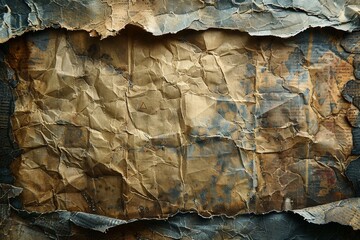 Close-up image of weathered, burnt paper with torn edges, showing patterns and texture Offers a historic, antiquated look