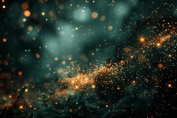 Poster - This image captures the wonder of a starry night with a bokeh effect, creating a feel of a distant galaxy or celebration