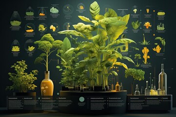 Aufkleber - Immerse in a laboratory setting featuring fermentation reactors and scenes of plant genetic engineering. Reflecting cutting-edge research in agricultural science, Generative AI.