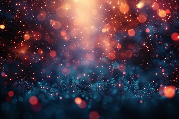 Poster - A mesmerizing display of sparkling and bokeh lights creating a magical Christmas atmosphere