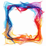 Fototapeta Koty - vector multicolored frame on white background .Generative AI