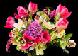Romantic bouquet of the first garden flowers
