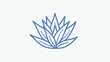 © Roses - Aloe humilis plant icon blue outline style isolated Illustration